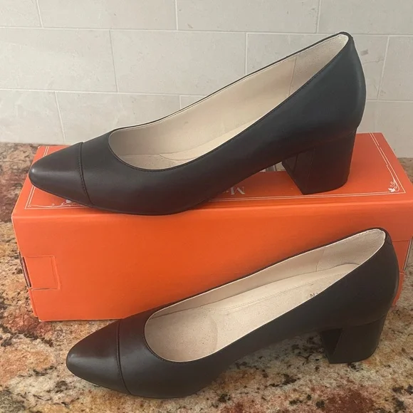 Cole Haan Black Leather Heels - Picture 1 of 6